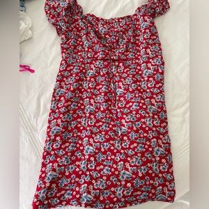 Raja Puff Sleeve Sweetheart Mini Dress in Red